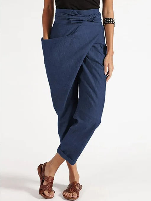 Asymmetrische Broek Casual Damesmode