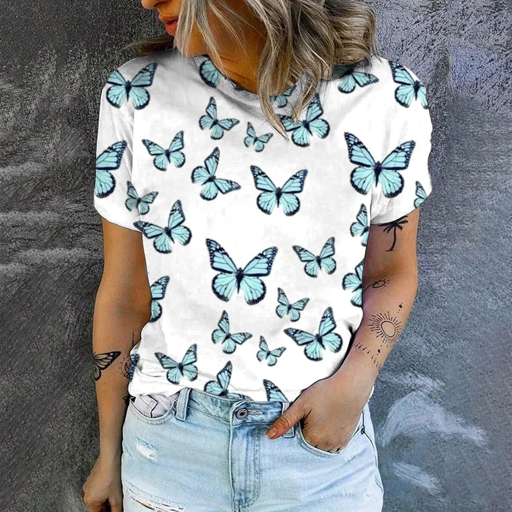 Damestop Korte Mouwen Zomerse Look
