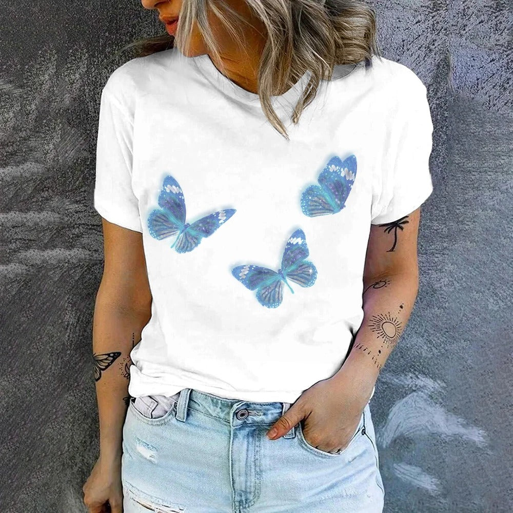 Damestop Korte Mouwen Zomerse Look