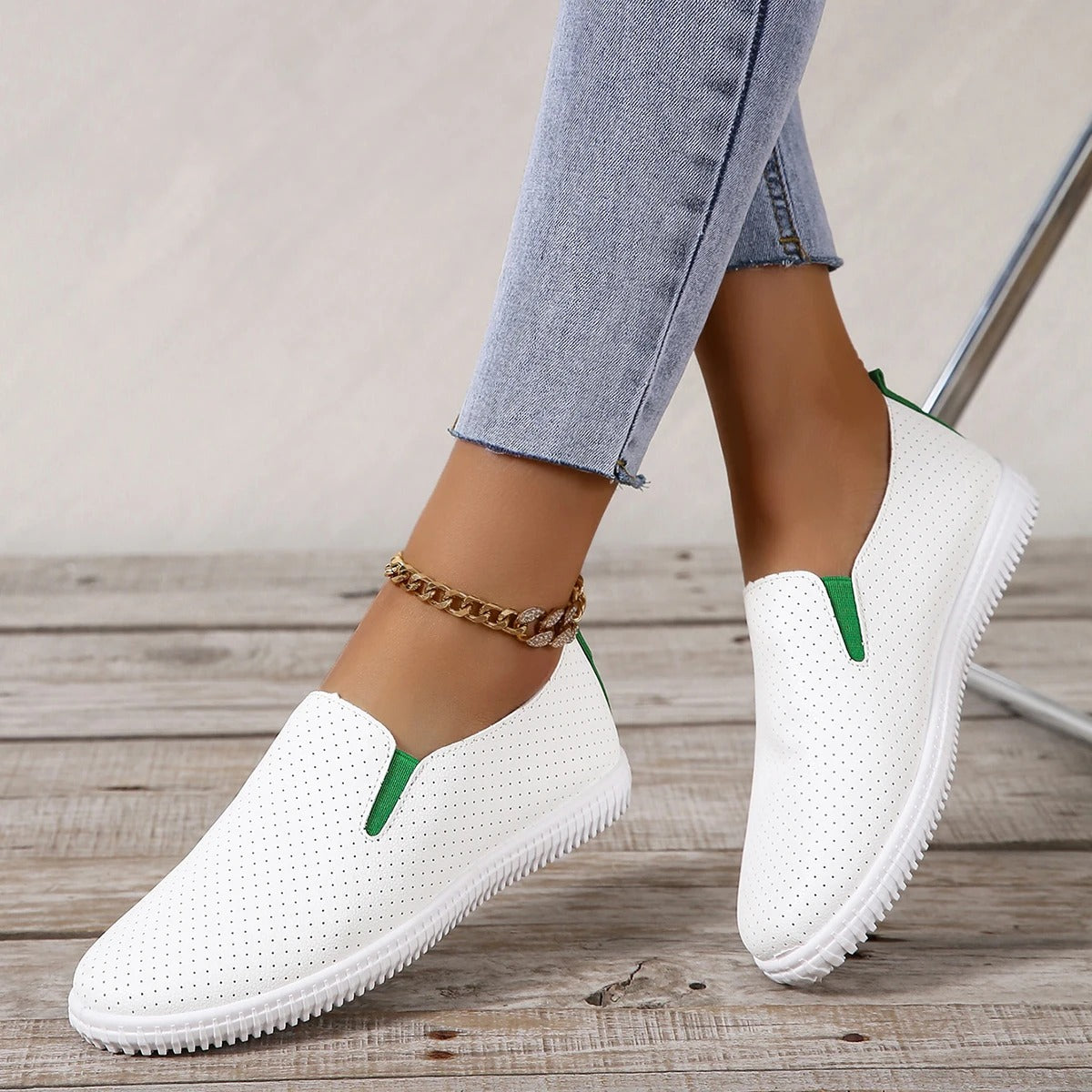 Vlakke Damesschoenen Comfortabel Leer