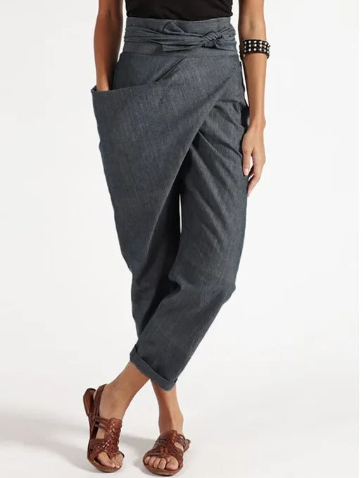 Asymmetrische Broek Casual Damesmode