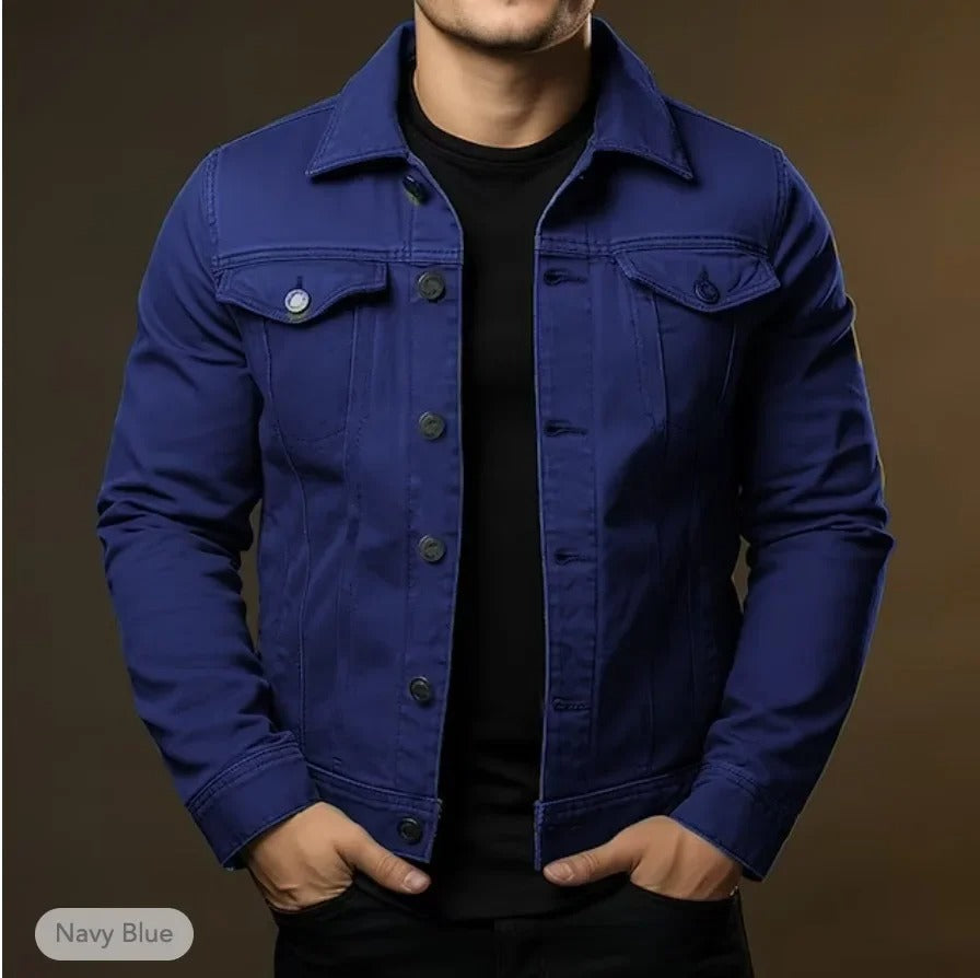 Heren Spijkerjack Trendy Blauw denim