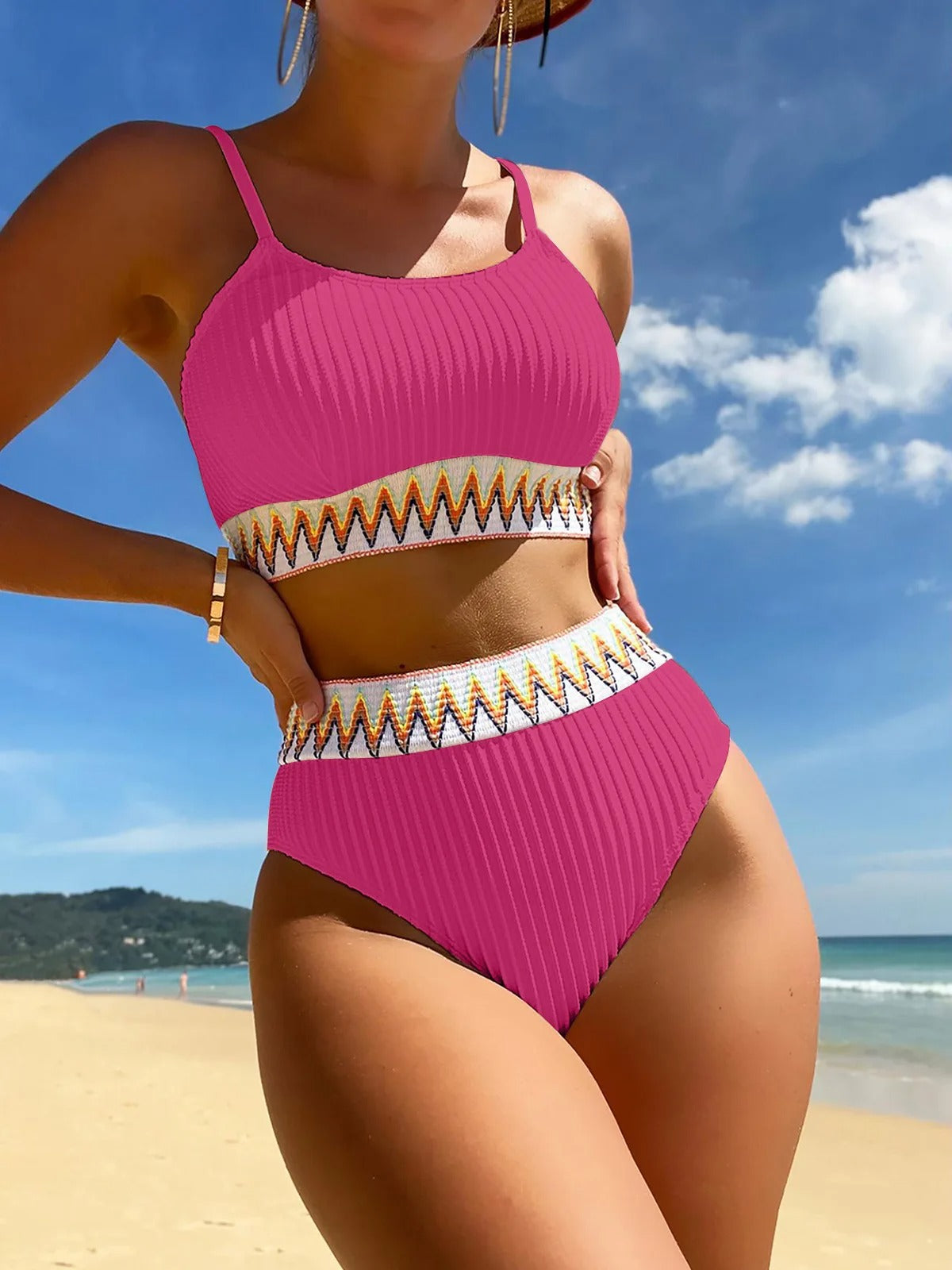 Bikini Badpak Hoge Taille voor Vrouw