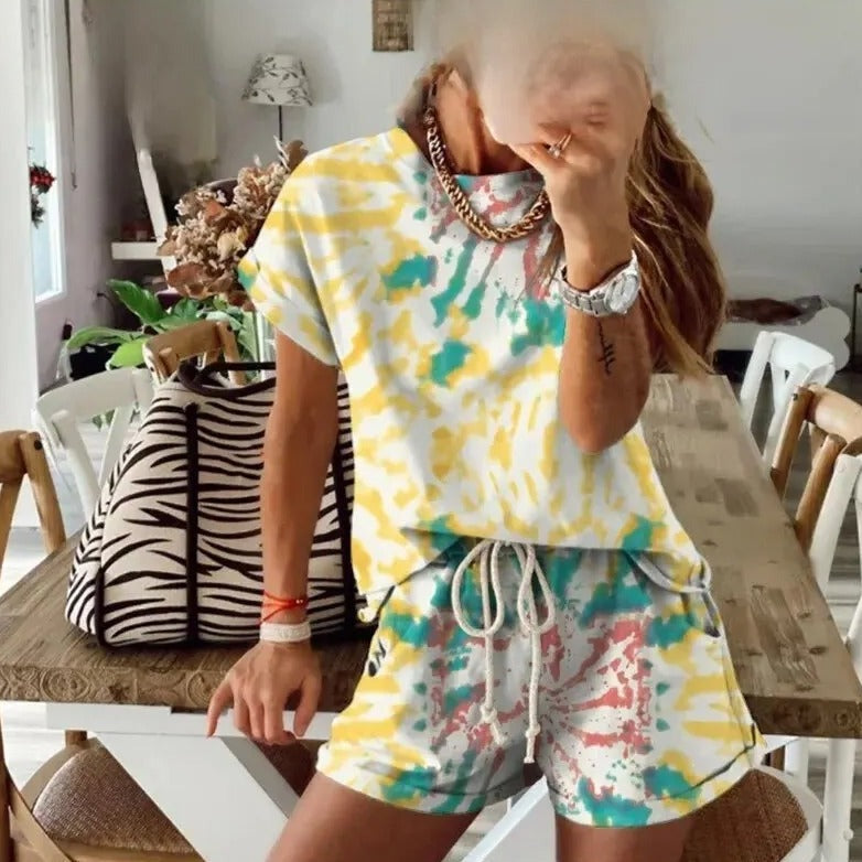 Tie Dye Outfit Set 2-Delig voor Vrouwen