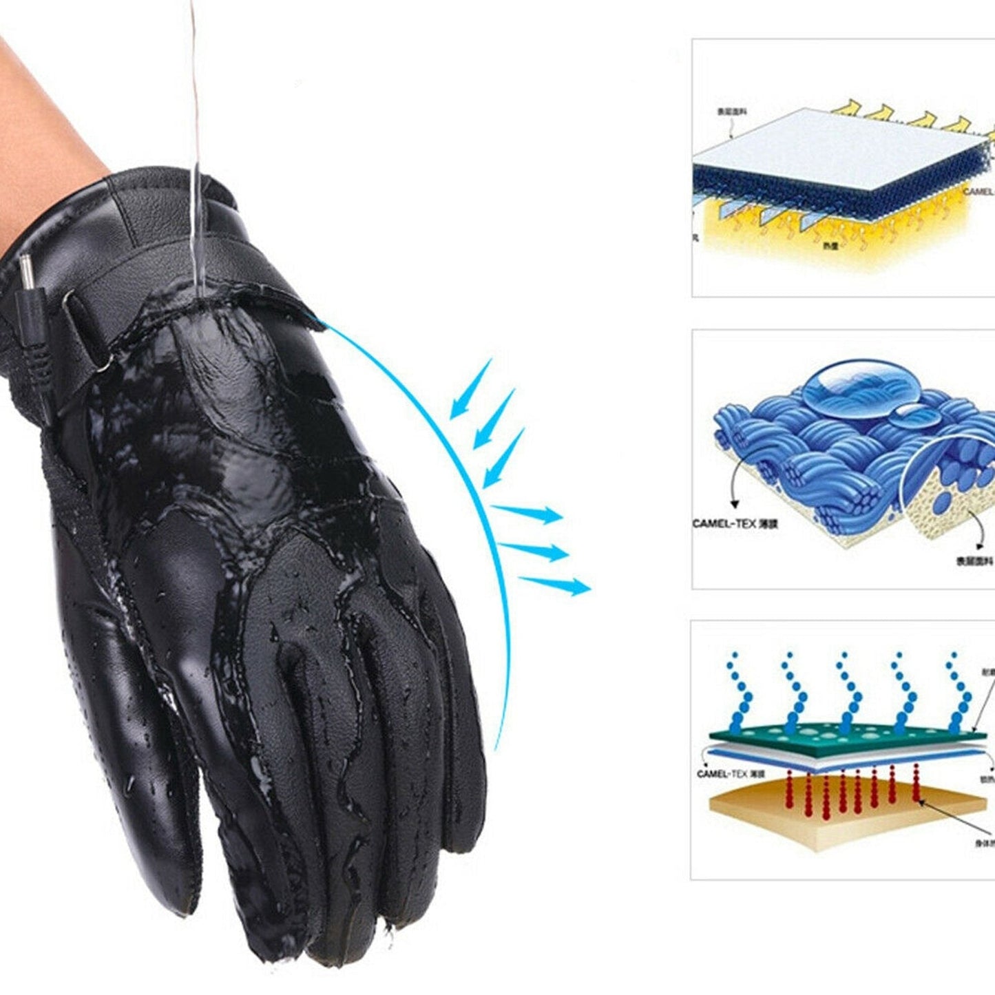 Verwarmde Handschoenen voor Koude Handen Waterdicht