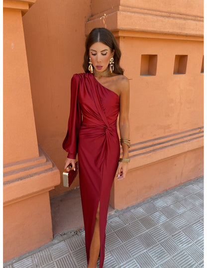 Dames Lange Jurk Lichtgewicht Elegant Zomeravondstijl