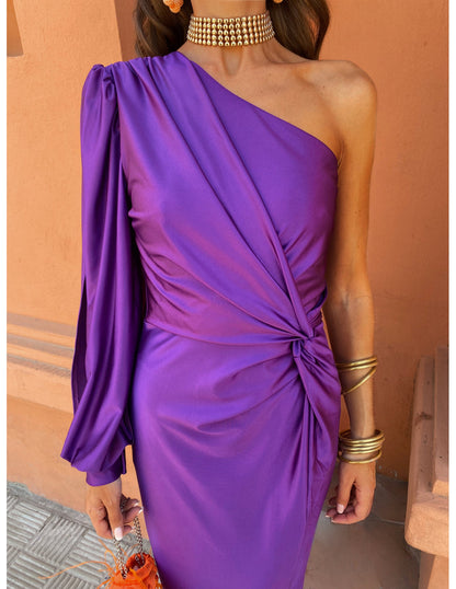 Dames Lange Jurk Lichtgewicht Elegant Zomeravondstijl