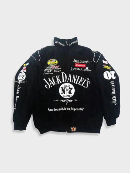 Leer Jack Daniels Jas Vintage Stijl - Mode Vibes