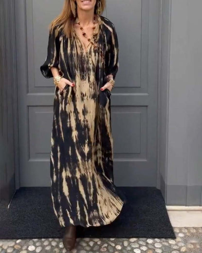 Maxi Jurk met Zakken Vrouwen Lange Zomerjurk - Mode Vibes