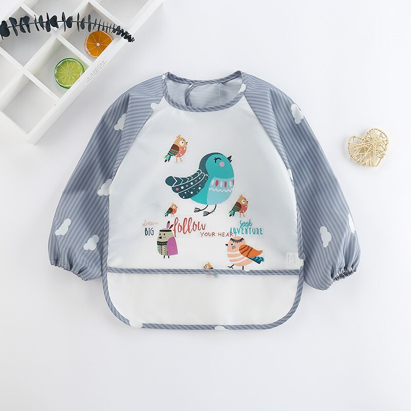 Waterdichte Baby Slabbescherming Met Lange Mouwen
