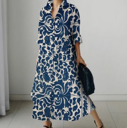 Damesjurk Bloemenprint Zomerjurk voor Vrouw