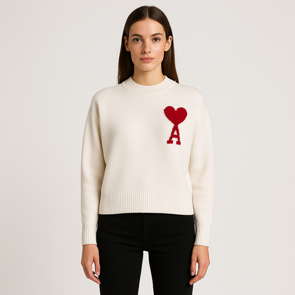 Anely™ Oversized Trui met Hartenaas Motief