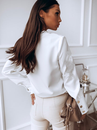 Blouse met Knopen voor Vrouw Elegante Stijl
