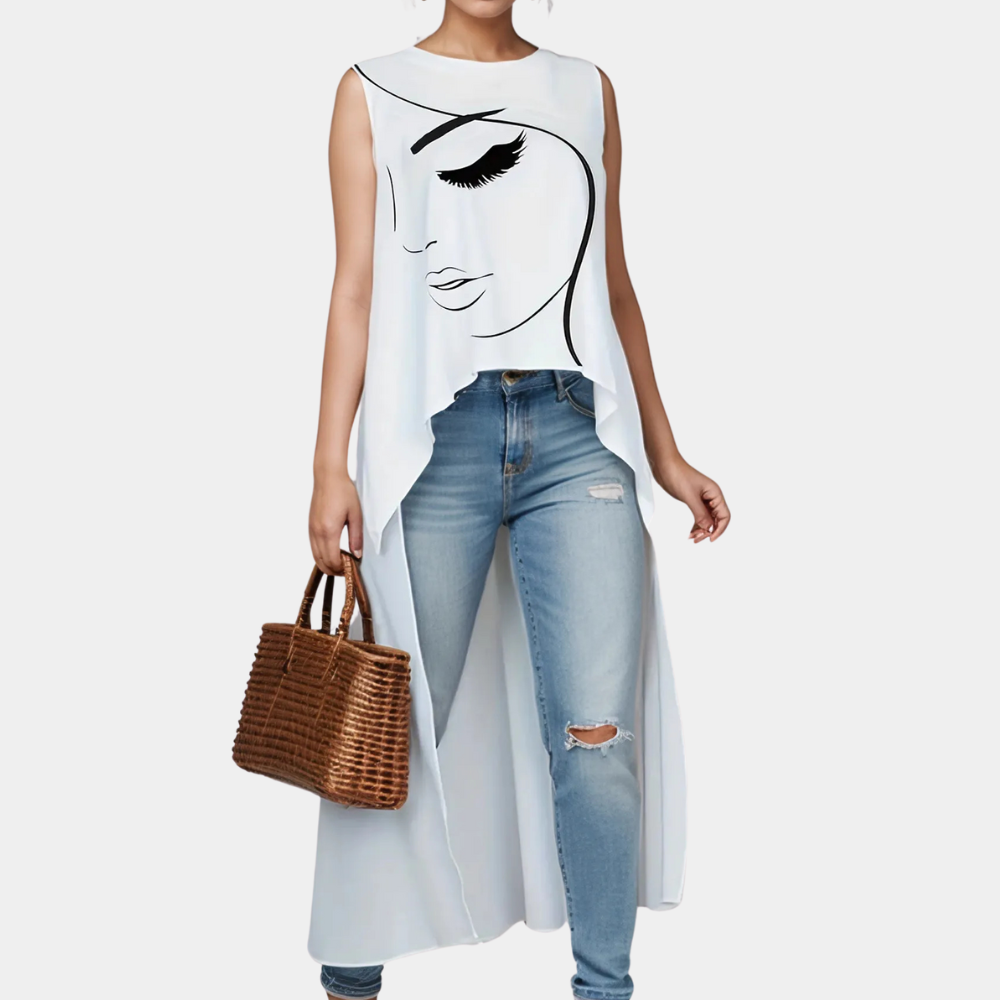 Witte Dames Top Kort Model Stijlvol