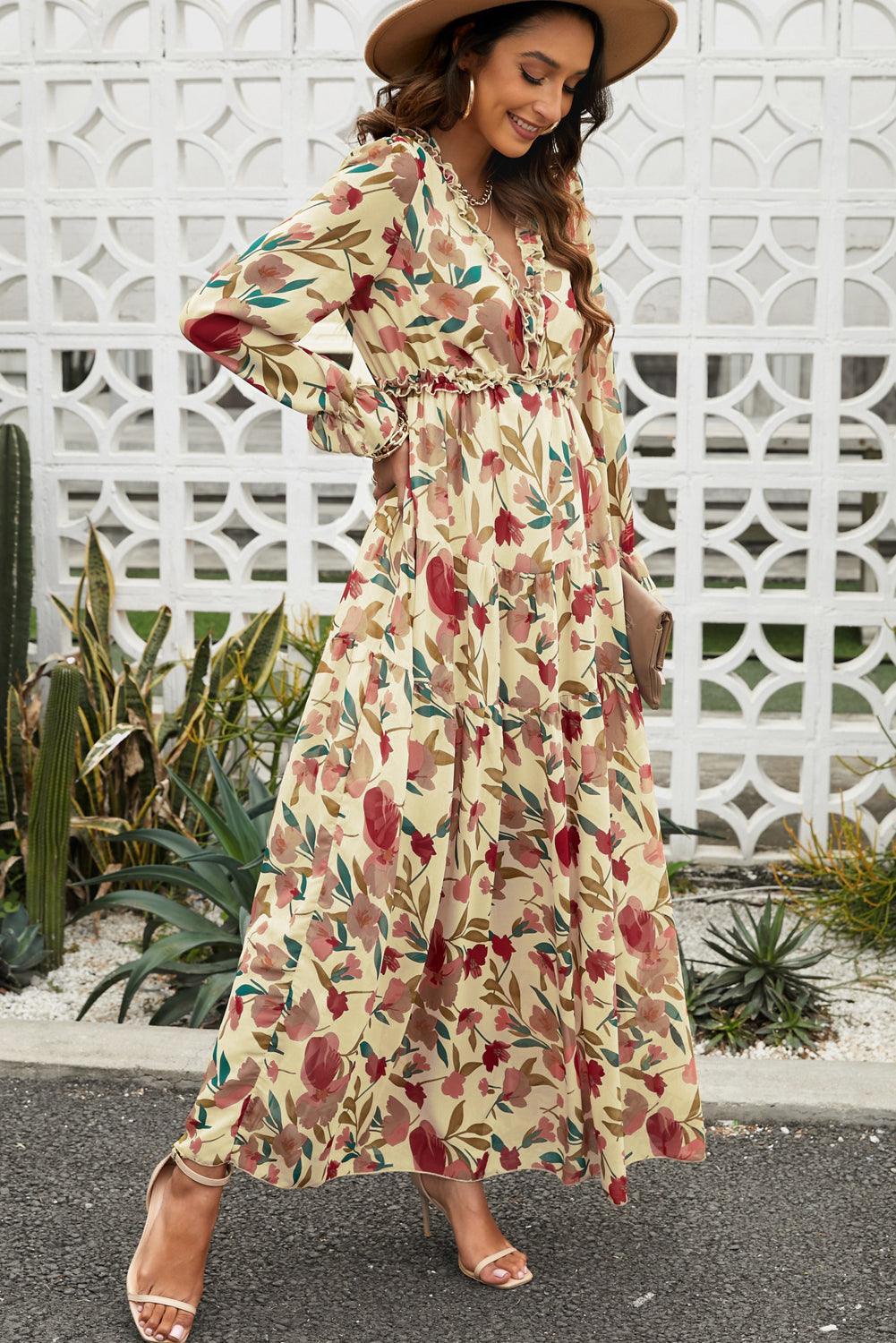 Elegante Maxi Jurk voor Dames Zwart Wilde Stijl
