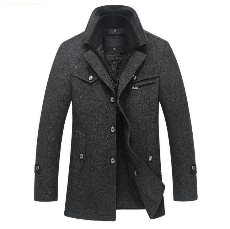 Warme Winterjas voor Mannen van Wol - Mode Vibes