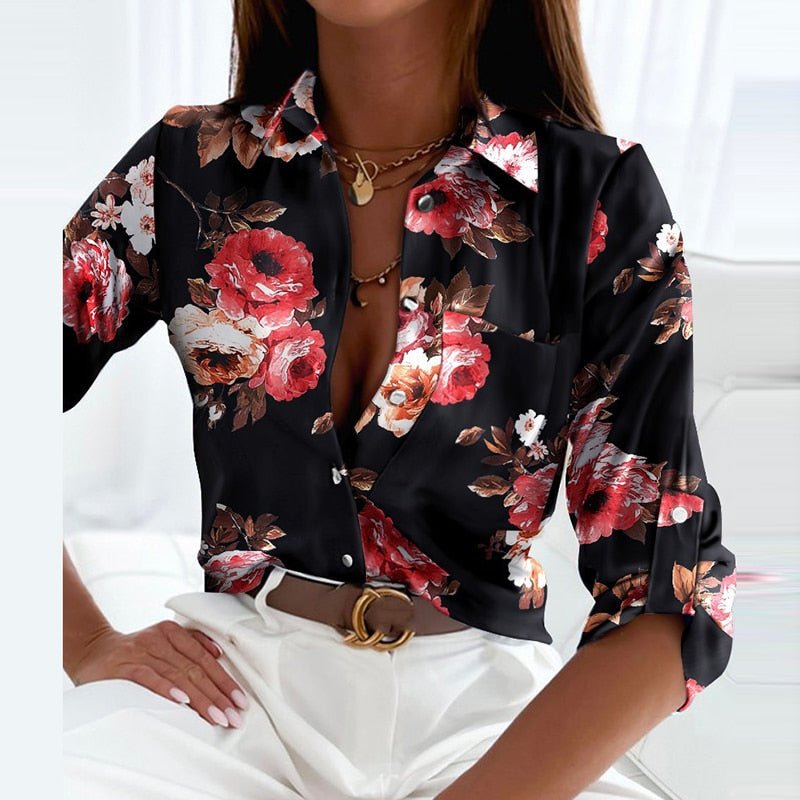 Kalea - Blouse met Omgeslagen Kraag voor Dames