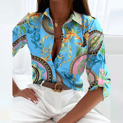 Kalea - Blouse met Omgeslagen Kraag voor Dames