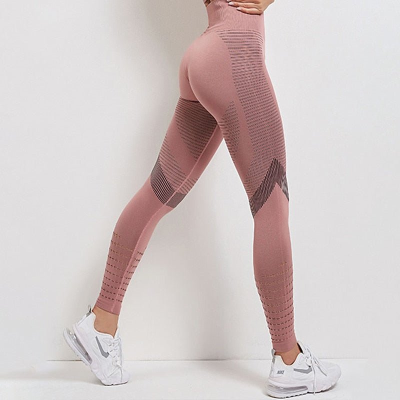 Vrouwelijke Fitness Leggings Elastisch en Stijlvol