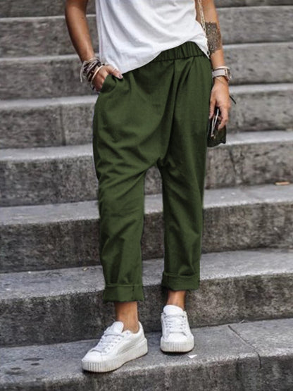 Linnen Broek Zomer Casual Dames