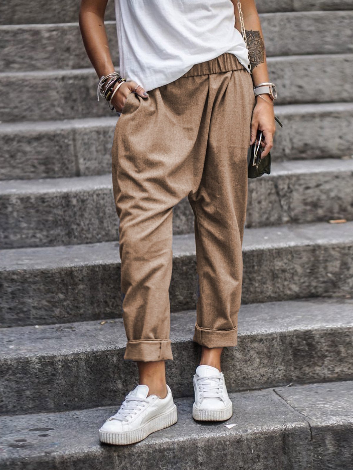 Linnen Broek Zomer Casual Dames