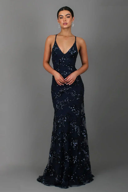 Women's Sequin Maxi Dress – Elegant, Fitted & Floor-Length Gown for Formal Events