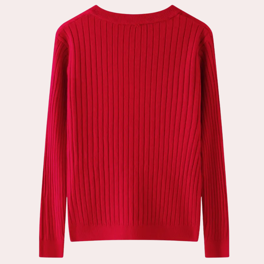 Dames Trui V-hals met Knoopjes Marit Stijl