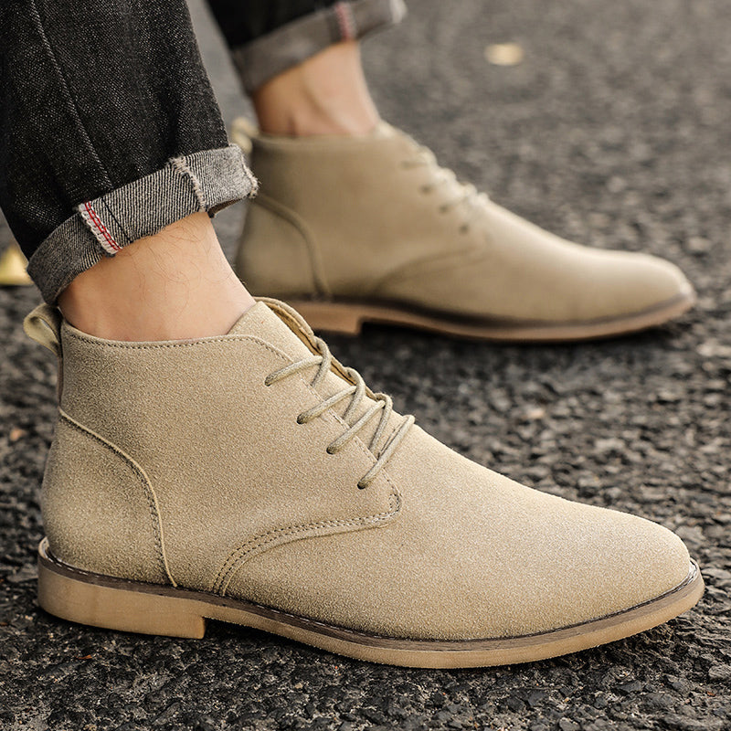 Heren Veterschoenen PU-Suède Stijlvol Zwart - Mode Vibes