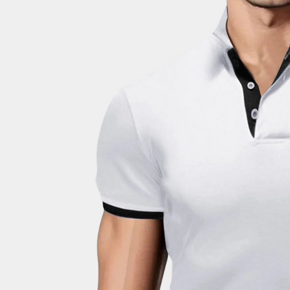 Witte Heren Polo Klassiek Elegant Tiberius