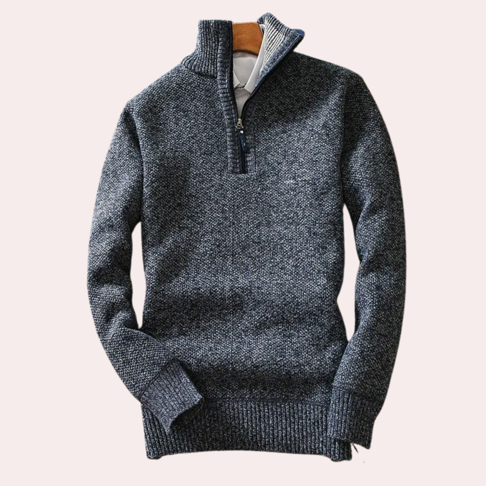 Herentrui Hoge Hals Ritssluiting Warm en Comfortabel