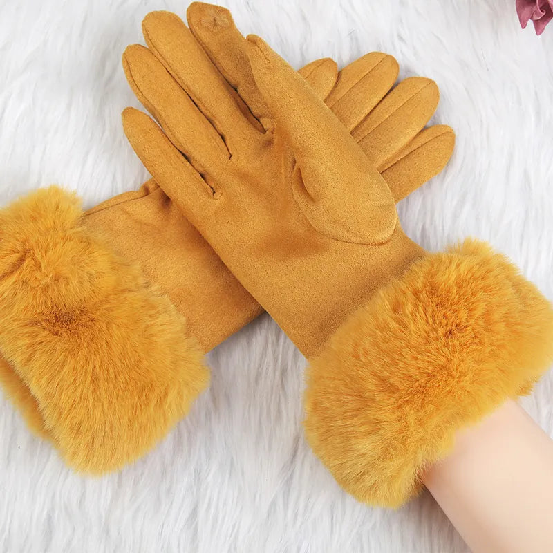 Suède Handschoenen Klassieke Stijl Warm en Zacht
