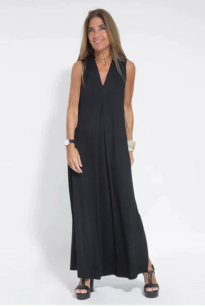 Ava – Elegante lange jurk met cardigan set