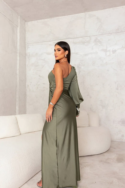 Elegante One-Shoulder Jurk voor Bruiloftsgasten