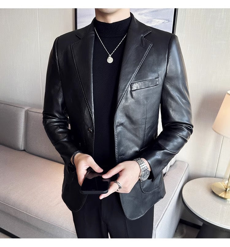 Leren Blazer Heren - Stijlvolle Leren Jas