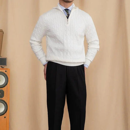 Alessio | Maglione a maglia con scollo a zip