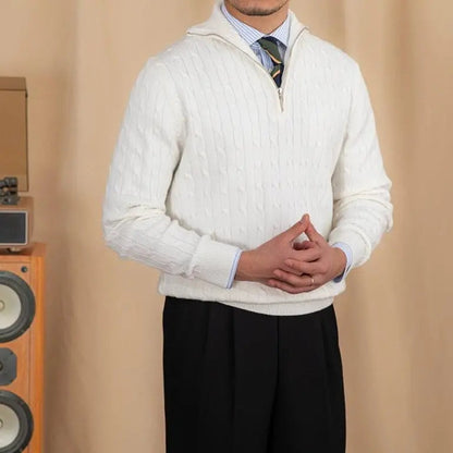Alessio | Maglione a maglia con scollo a zip