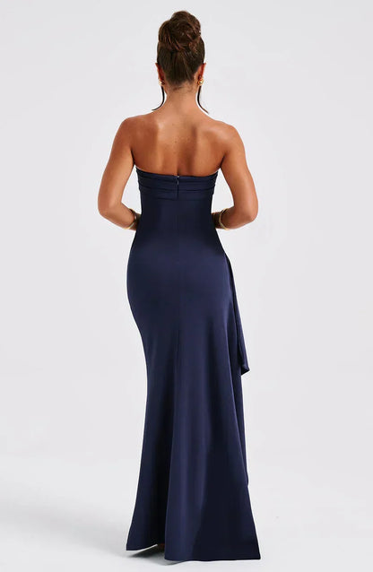 Vrouwelijke Off-Shoulder Maxi Jurk met Twist Detail Zomerjurk