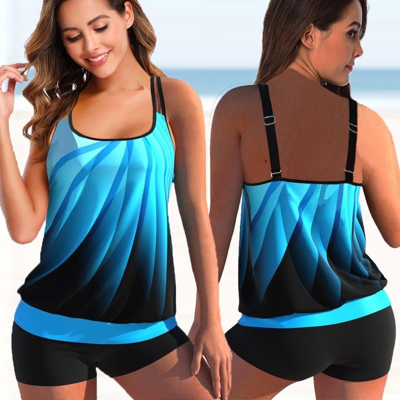 Plus Size Tankini Badpak voor Vrouw Strandzwemmen