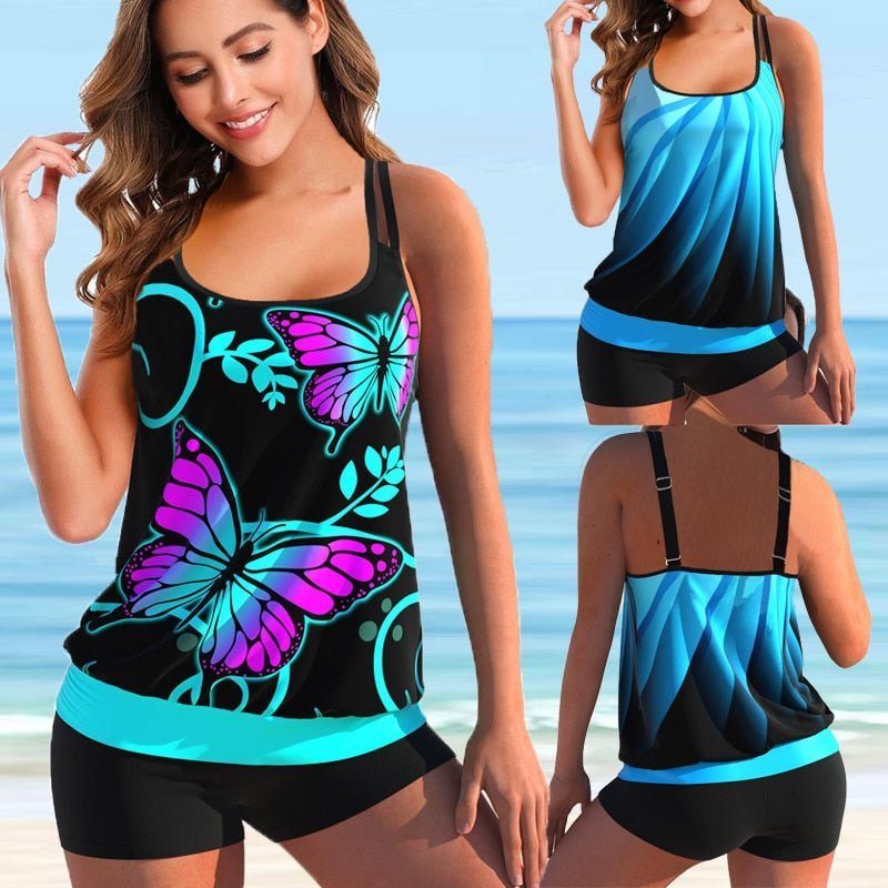 Plus Size Tankini Badpak voor Vrouw Strandzwemmen