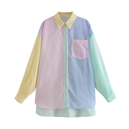 Kleurrijke Damesblouse Uniek Ontwerp Zomer - Mode Vibes