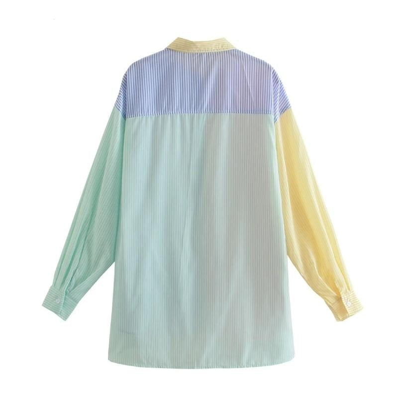 Kleurrijke Damesblouse Uniek Ontwerp Zomer