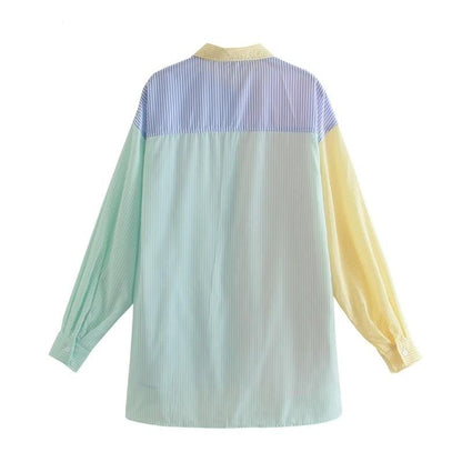 Kleurrijke Damesblouse Uniek Ontwerp Zomer
