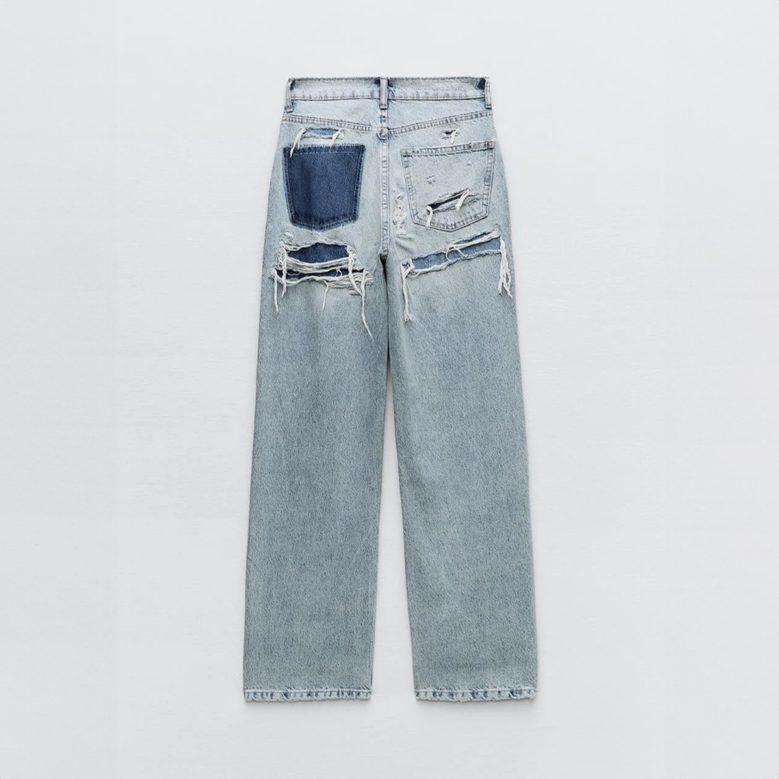 Hoge Vintage Ripped Jeans voor Dames