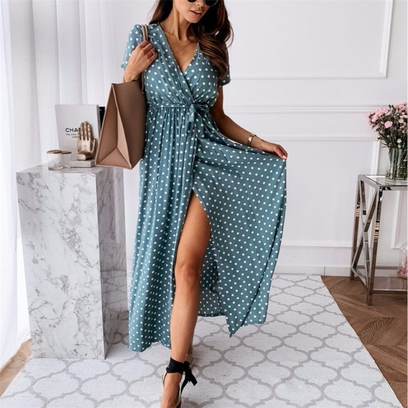 Bohemian Jurk Maxi Lengte met Diepe Split